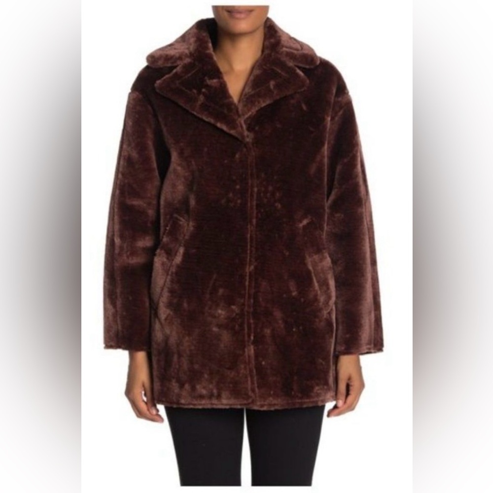 Tahari Faux Fur Coat